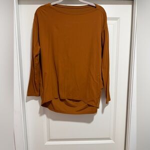 Lululemon Back in Action Rust Long Sleeve Top